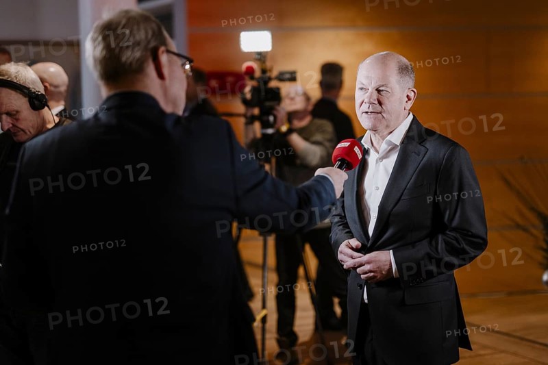 Olaf Scholz (SPD), Federal Chancellor, recorded during his speech at the state representatives' meeting of the SPD Brandenburg in Potsdam, 14 December 2024