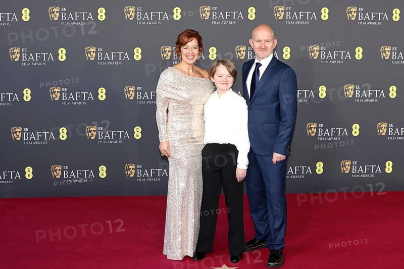 Katy Cavanagh-Jupe, Jacobi Jupe and Chris Jupe - EE BAFTA FILM AWARDS 2026, The Royal Festival Hall, London, 22.2.26