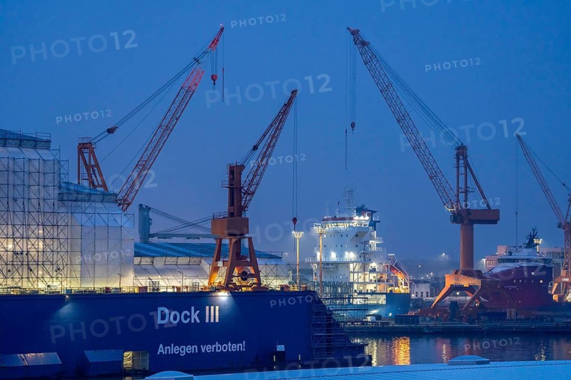 Lloyd Werft Bremerhaven in the overseas harbour of Bremerhaven, Lower Saxony, Germany