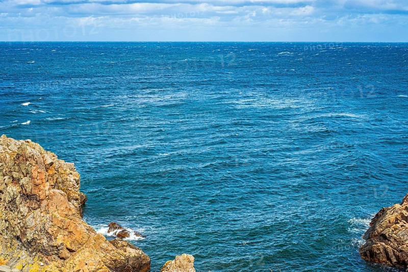 Picturesque coastal scenery with a view of the sea on the Kullen Peninsula (Kullaberg) in Scania, Sweden
