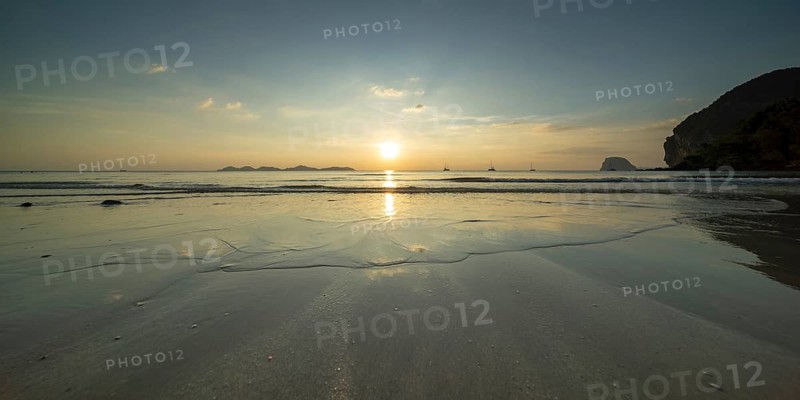 Sunset at Charlie Beach, Koh Mook Island, Andaman Sea, Thailand, Southeast Asia