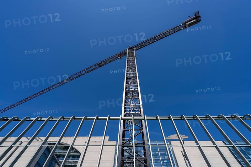Construction work on the Federal Chancellery in Berlin's government district, Germany