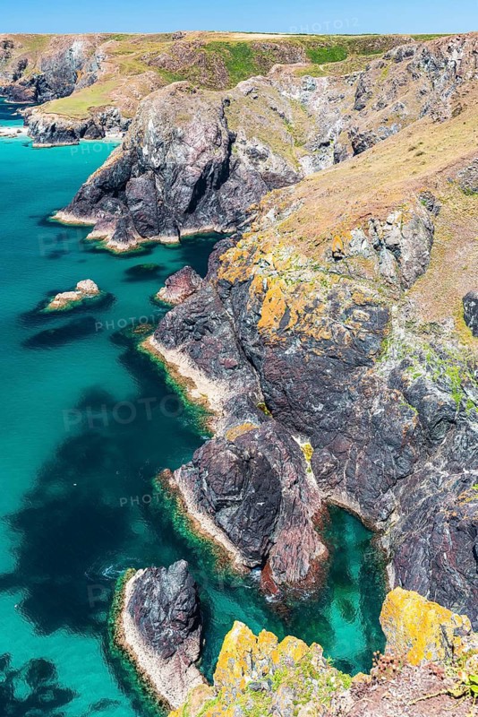 Kynance Cove and Asparagus Island, Cornwall, England, United Kingdom
