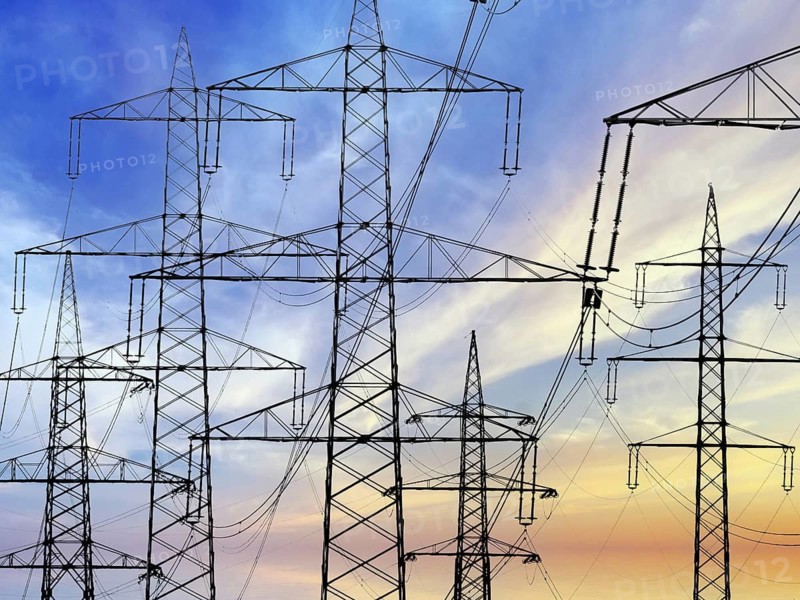 A power line, transmission line, electricity, Austria