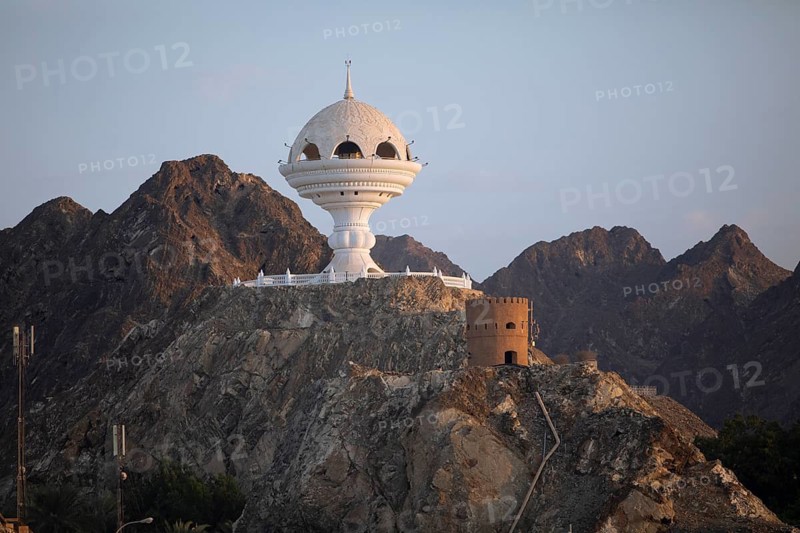 Incense burner monument, boat trip along the coast, Muttrah, Muscat, Oman