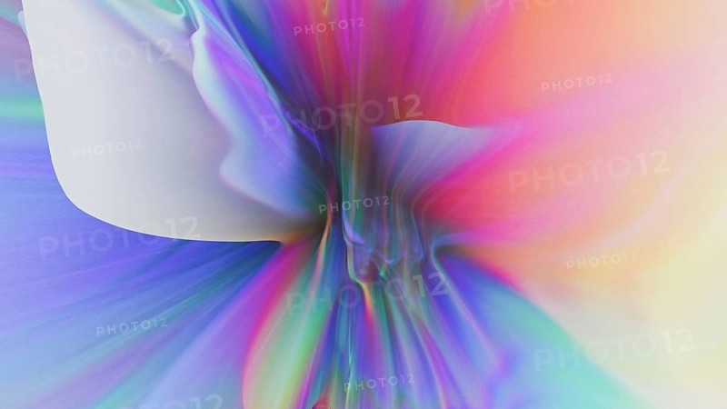 Dynamic display of holographic 3D extrusions, radiating in a gradient of vibrant colors, ideal for visual representations and artistic backgrounds