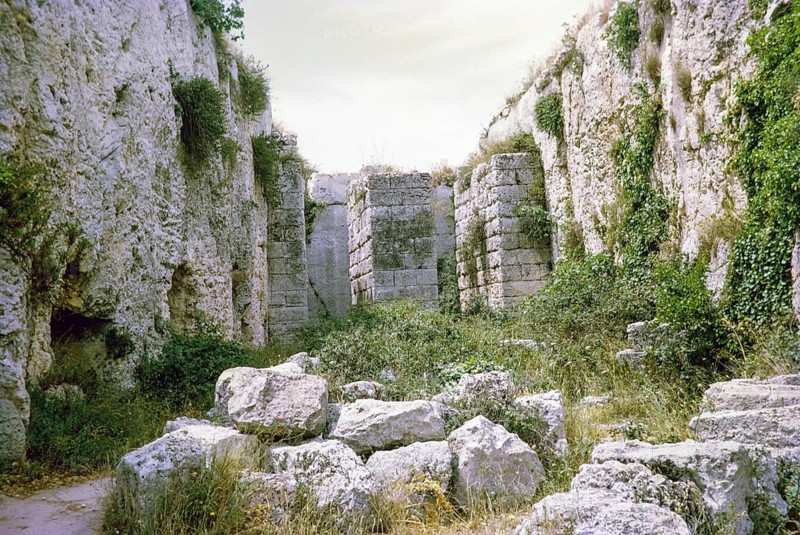Euryalus fortress fort, Syracuse, Sicily, Italy, Europe 1969 built around 400 BC by Dionysios