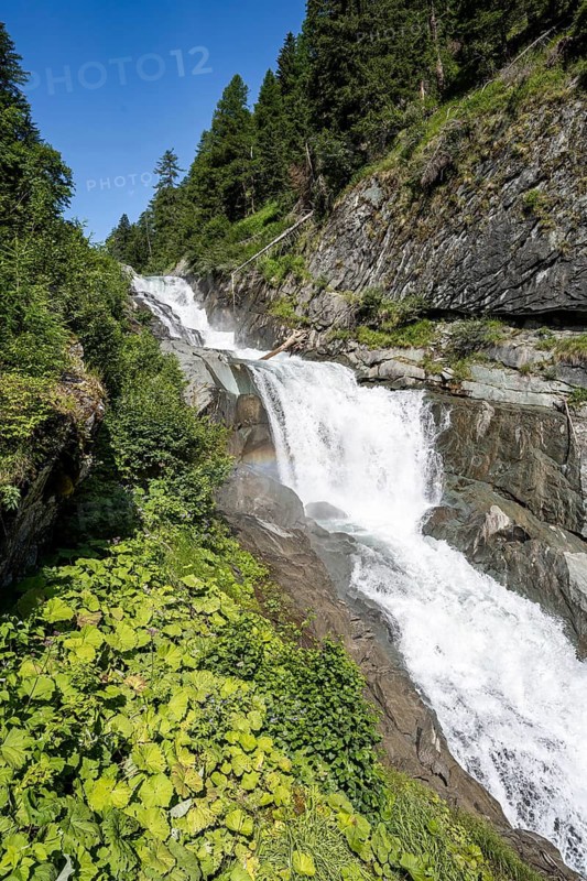 River Isel, Umbal Falls, waterfalls in the Umbal Valley, Hohe Tauern National Park, East Tyrol, Tyrol, Austria