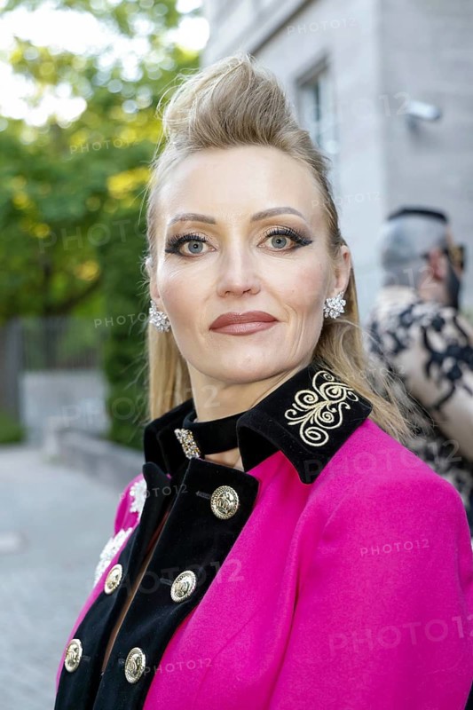 Tatiana Makarova and Harald Gloeoeckler _ Harald Glööckler star designer invites prominent guests to an exclusive dinner with dressage rider Tatiana Makarova and introduces her as his muse. At the Hotel SO Berlin on 09.05.2025