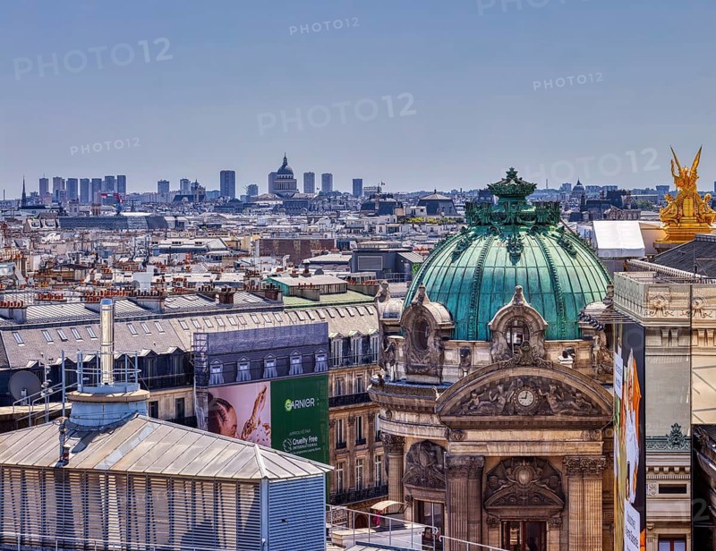 Parisian skyline with striking architectural features and domes, Paris