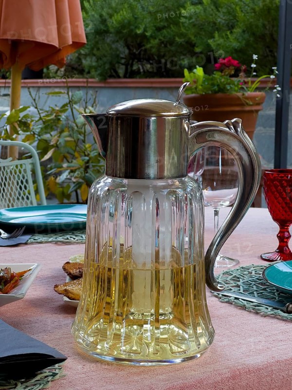 Table decoration, elegant wine decanter