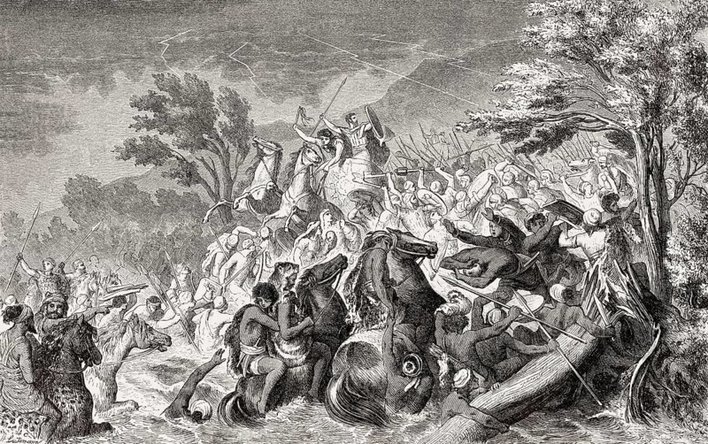 The Battle of the Crimissus, between Carthaginian and Syracusan armies in 339 BC