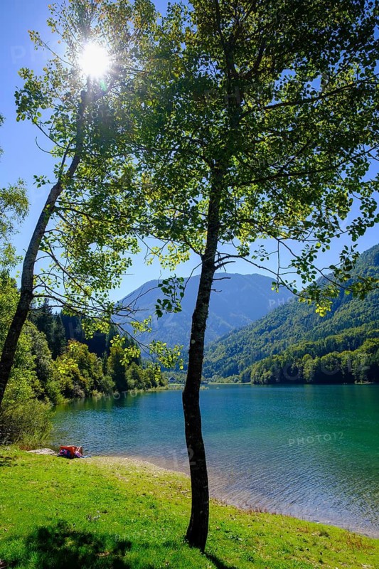 Freibach Reservoir, Zell-Homölisch, near Sankt Margareten im Rosental, Carinthia, Austria