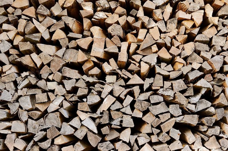 Stacked firewood, North Rhine-Westphalia, Germany