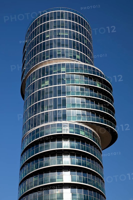 The Exenterhaus, high-rise office building on top of an air raid shelter, landmark, Bochum, Ruhr area, North Rhine-Westphalia, Germany