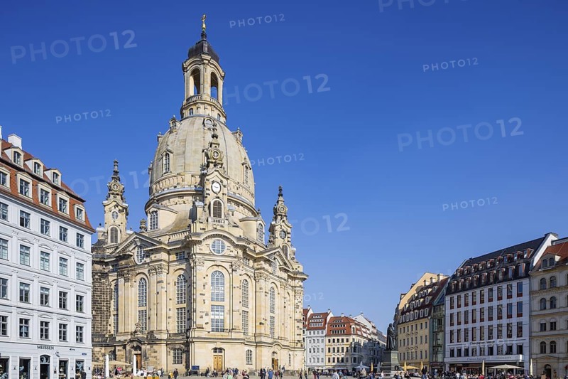 Neumarkt with Church of Our Lady, Dresden, Saxony, Germany