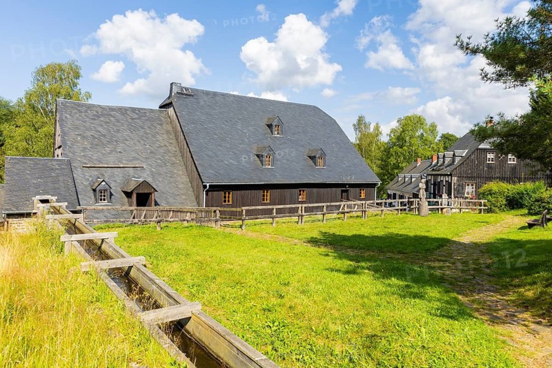 The Siebenschlehner Pochwerk is a listed pochwerk in the Neustädtel district of Schneeberg. It was an important tool for processing the cobalt, silver and nickel ores found and mined in this area of the Ore Mountains, Schneeberg, Schneeberg, Saxony, Germany