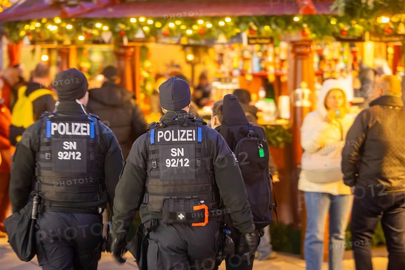 Dresden's Striezel Market has been held mostly on the Altmarkt since 1434 during Advent and attracts an average of around two million visitors a year. It is the oldest Christmas market in Germany, confirmed by a certificate. The current security situation requires an increased police patrol, Dresden, Saxony, Germany