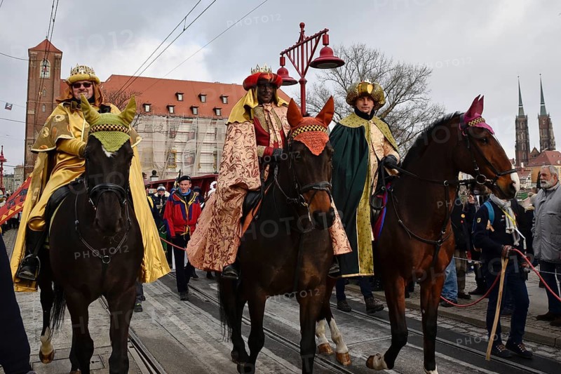 WROCLAW, POLAND - JANUAR 6, 2017: Annual Three Kings Day Parade during religious holiday