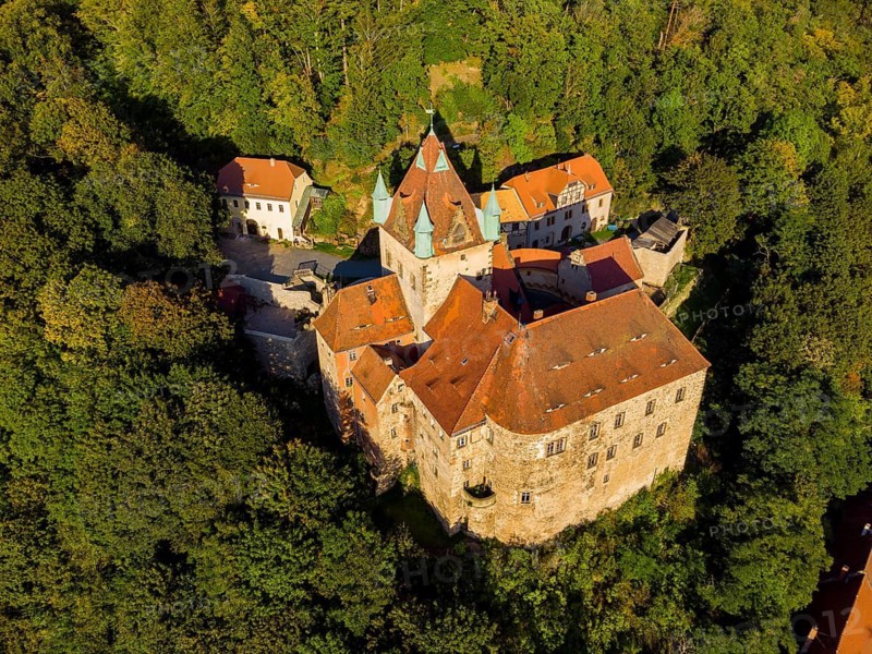 Kuckuckstein Castle in Liebstadt in Saxony is situated on a rocky outcrop above the Seidewitz river valley at a very favourable location for controlling the trade route from the Elbe valley across the Osterzgebirge mountains to Bohemia