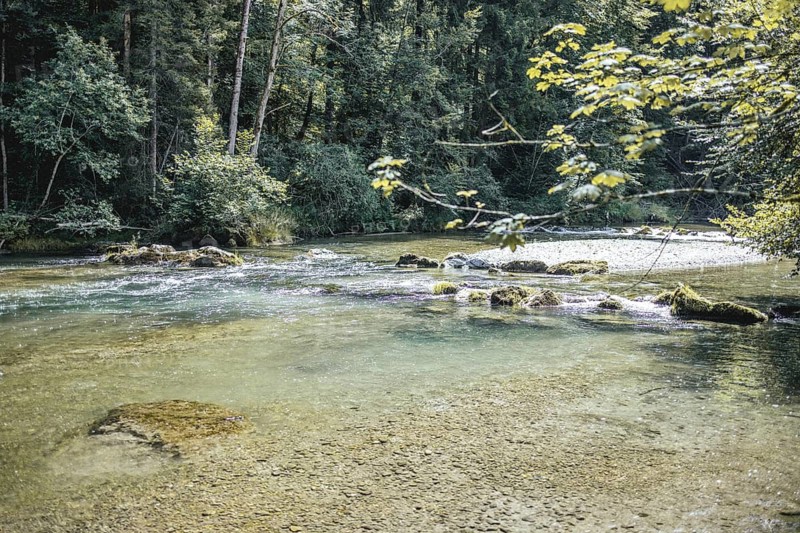 Mangfall near Bruckmühl, district of Miesbach, Upper Bavaria, Bavaria, Germany