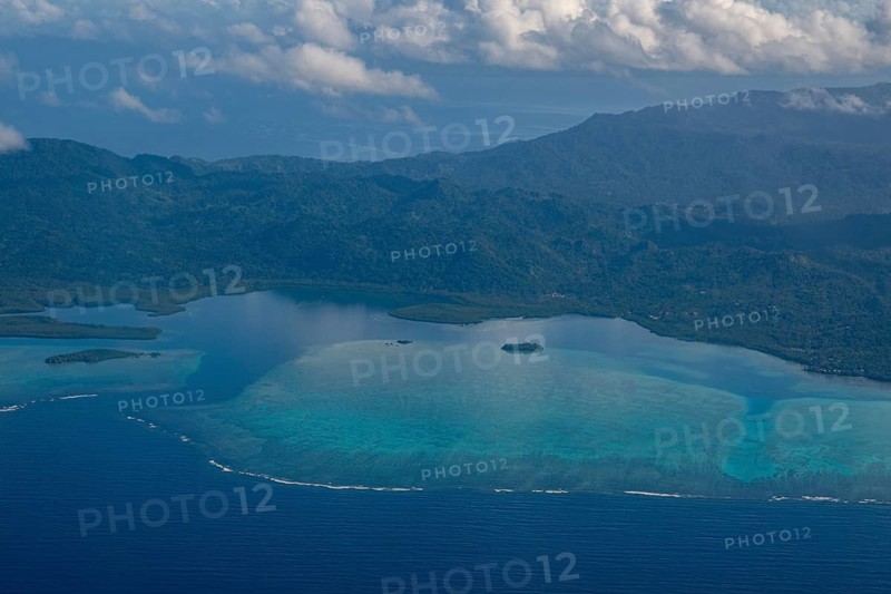 Aerial of Vanua Levu, Fiji, South Pacific