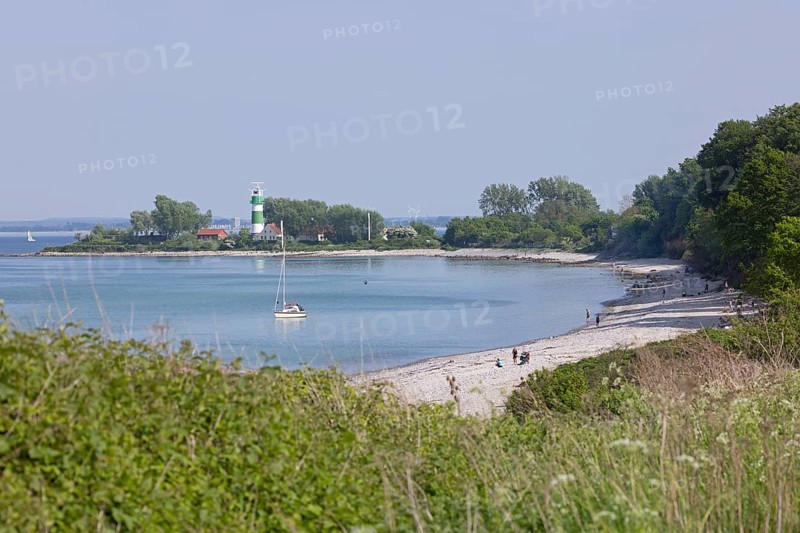 Lighthouse, beach, Bülk, beaches, Schleswig-Holstein, Germany