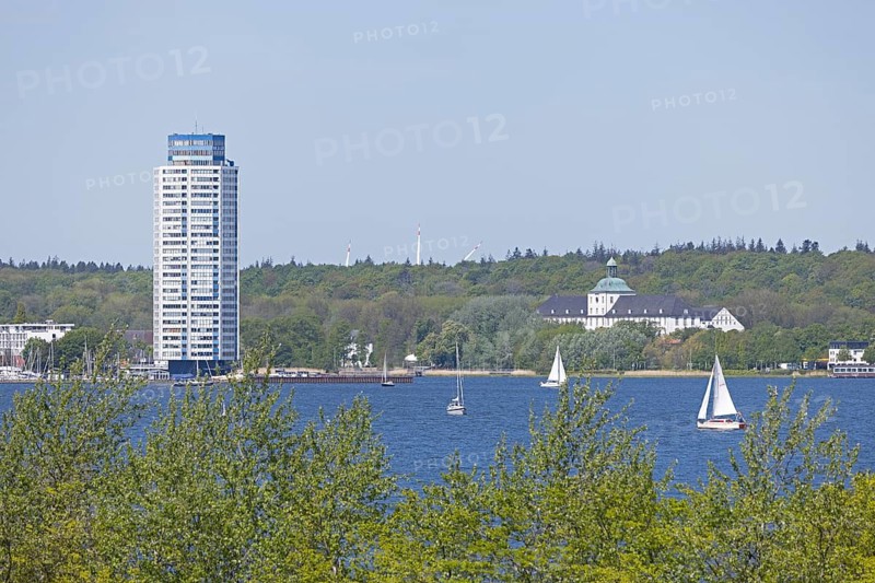 Viking Tower, Gottorf Castle, sailboats, Schleswig, Schlei, Schleswig-Holstein, Germany