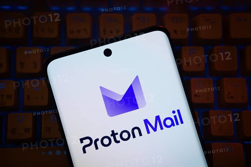 Dhaka, Bangladesh - 17 March 2025: The logo of the proton mail is displayed on a smartphone screen