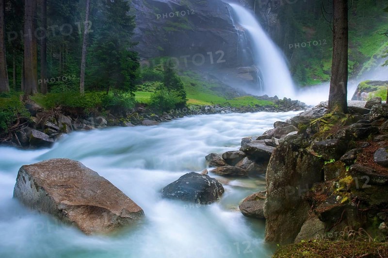 Krimml Waterfalls in the Hohe Tauern National Park in Austria, Krimml, Salzburg, Austria