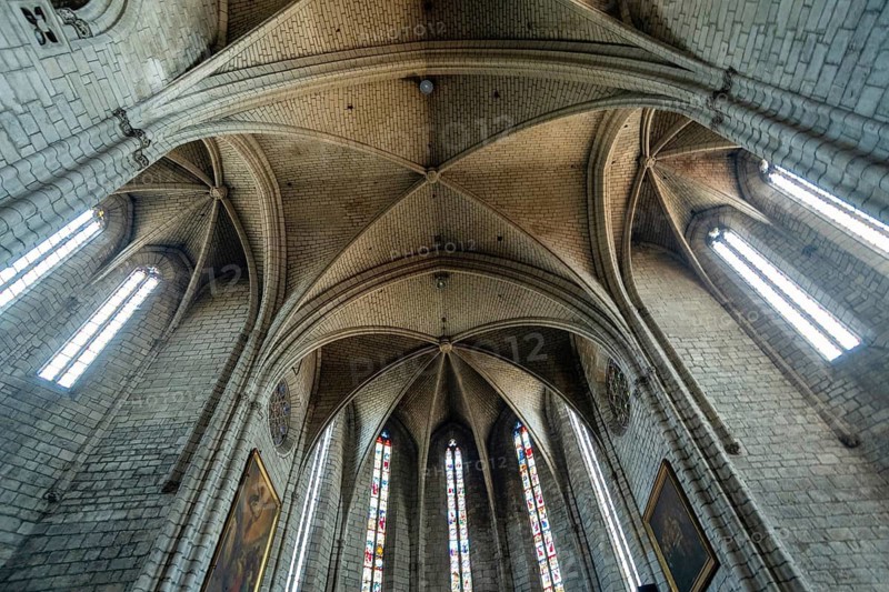 Villefranche de Rouergue. City of Art and History. Collegiale Notre Dame, Aveyron. Occitanie. France