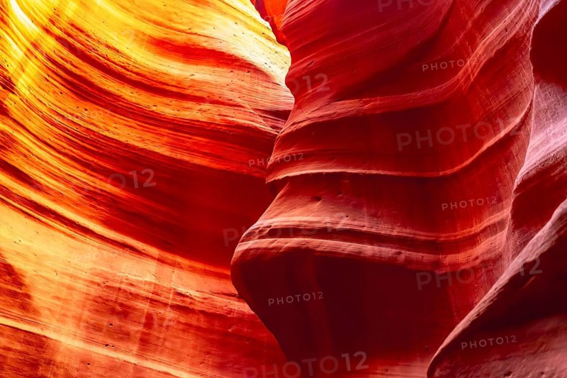 Antelope canyon's vibrant sandstone walls display swirling patterns and smooth curves, showing the incredible power of water and wind erosion on the earth's surface