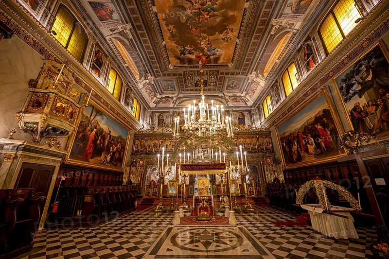 San Nicolò Greek Orthodox Church, interior view with chancel, Trieste, Friuli-Venezia Giulia region, Italy