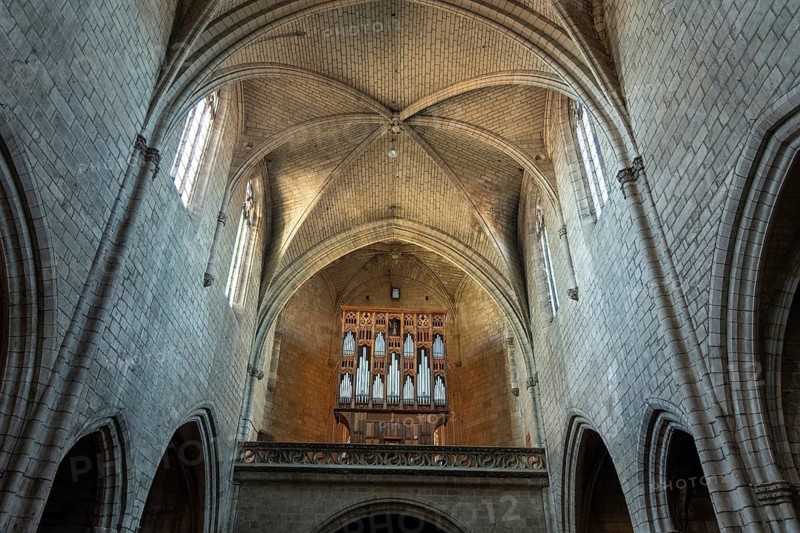 Villefranche de Rouergue. City of Art and History. Organ of collegiale Notre Dame. Aveyron. Occitanie. France