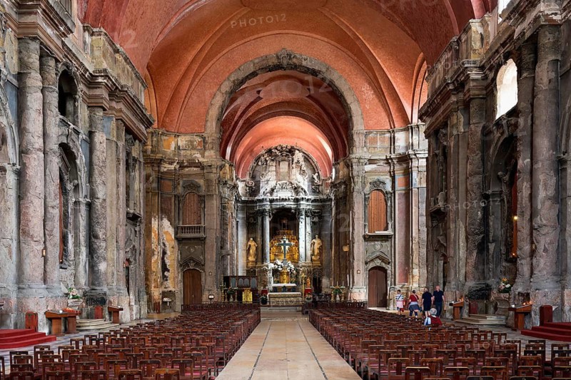 St. Dominic Church interior, Central nave, Lisbon, Portugal