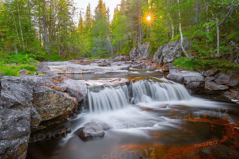 View of a waterfall, Agder, Norway