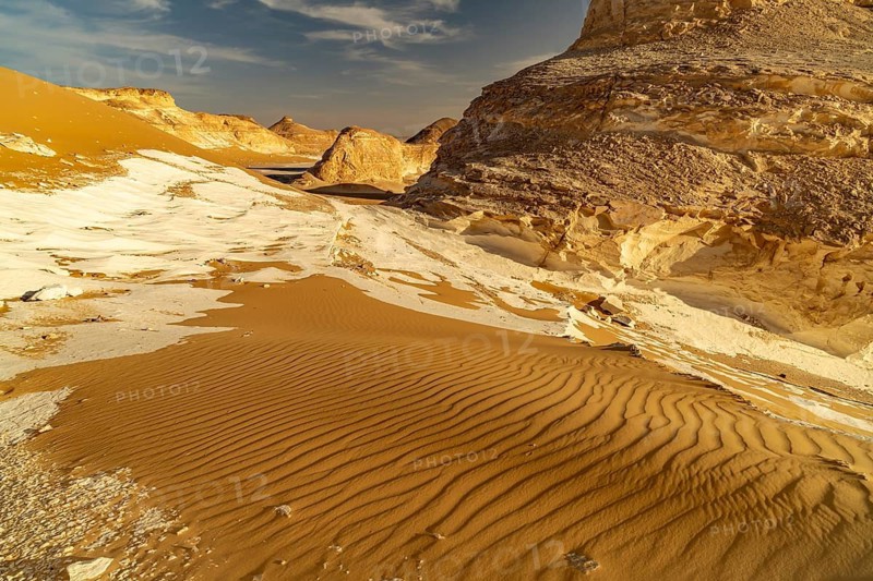 Landscape in the White Desert in the Egyptian part of the Libyan Desert, Egypt