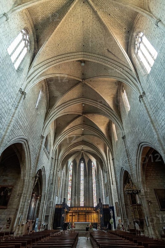 Villefranche de Rouergue. City of Art and History. The chancel of collegiale Notre Dame. Aveyron. Occitanie. France