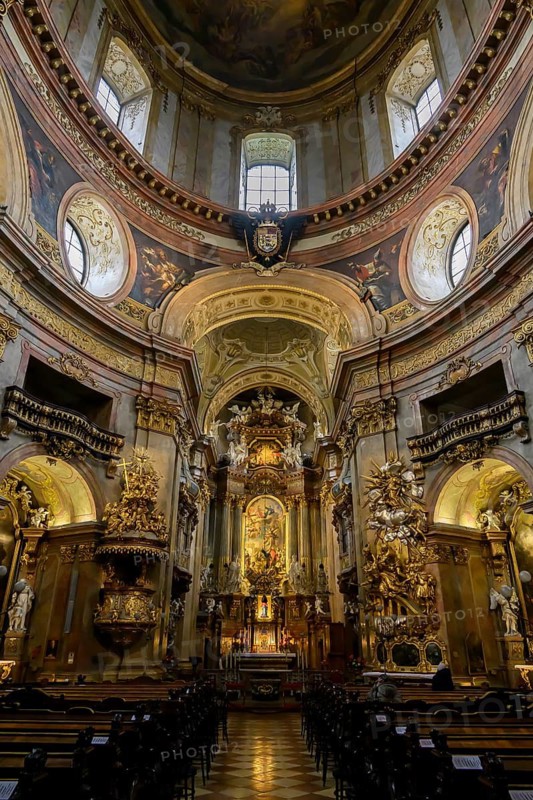 St. Peter's Church, high altar, dome, Vienna