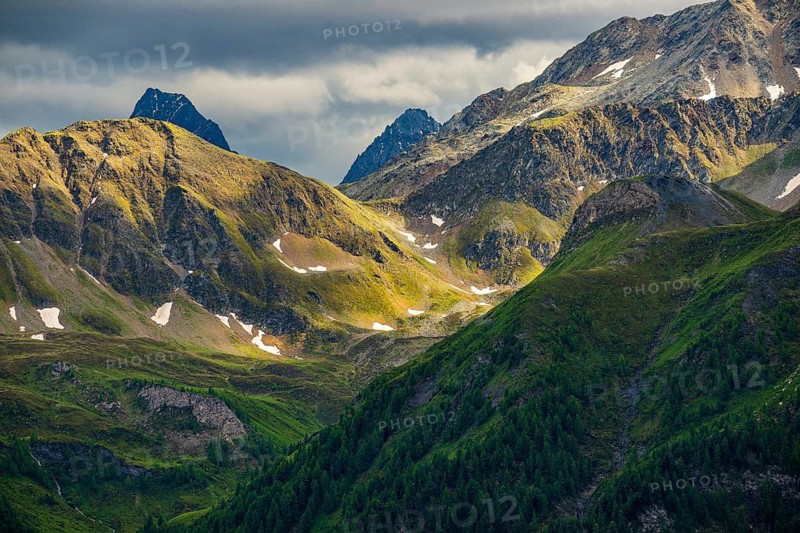 Alpine mountain landscapes in the Hohe Tauern National Park in Austria, Heiligenblut, Carinthia, Austria