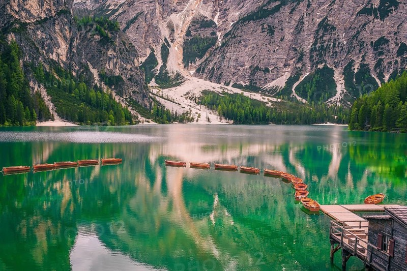 Pragser Wildsee, Prags, Dolomites, Italy