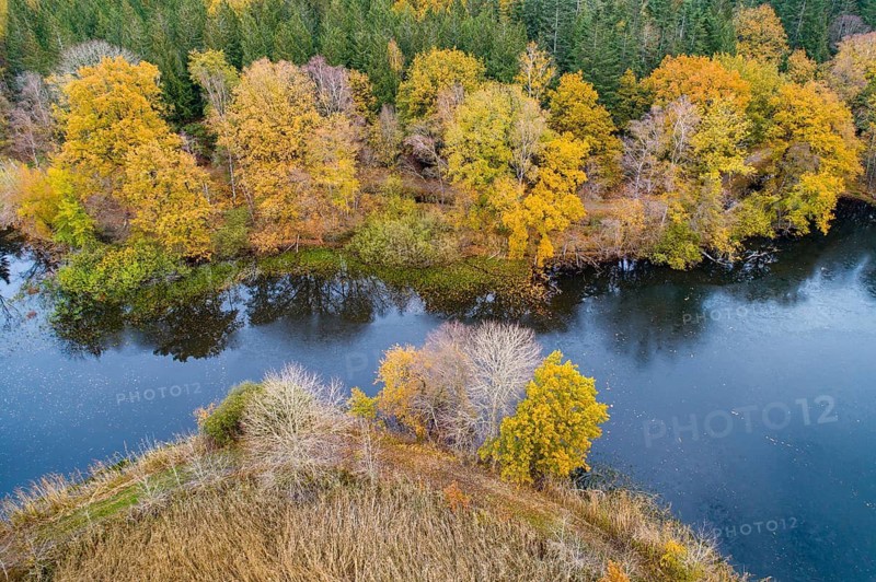 Autumn at the Ahlhorn fish ponds, Bissel, Großenkneten, Lower Saxony, Germany