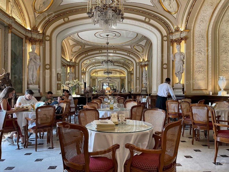 Gran Caffè Gambrinus, Belle Époque style room, historic café from 1860, Naples, Province of Campania, Italy