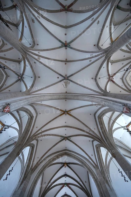 Gothic vault built in 1351, Eichstätter Dom, Domplatz 8, Eichstätt, Upper Bavaria, Germany