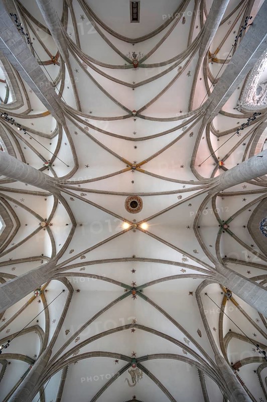 Gothic vault, built in 1351, Eichstätter Dom, Domplatz 8, Eichstätt, Upper Bavaria, Germany