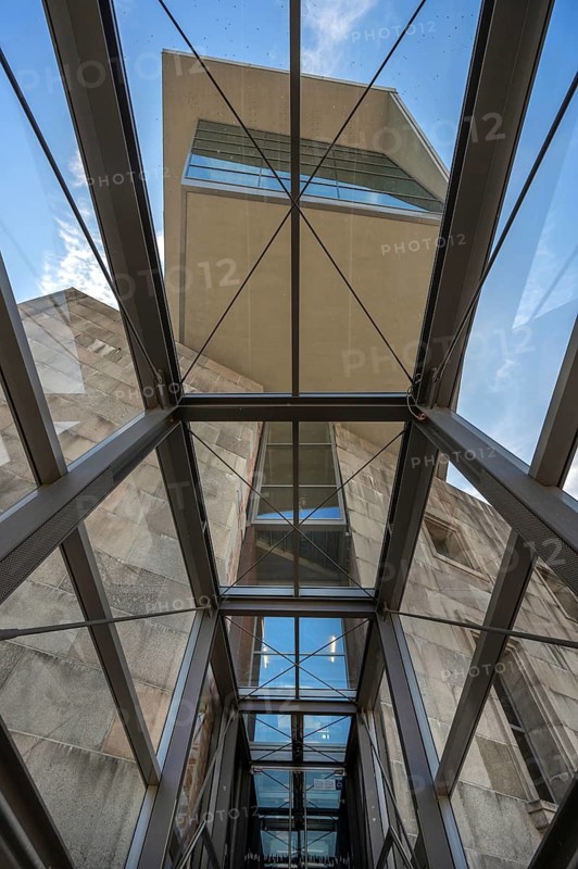 Modern entrance to today's museum from the Documentation Center, Documentation Center Reichsparteitagsgelände, Bayernstr. 110, Nuremberg, Middle Franconia, Bavaria, Germany
