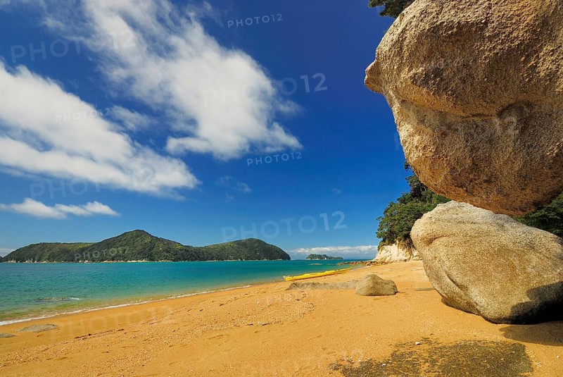 Sandy beach Beach, Abel Tasman National Park, Tasman Sea, Nelson Region, South Island New Zealand Boat Tour, Abel Tasman National Park, South Island, New Zealand