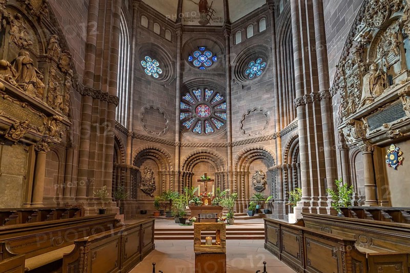 Interior of St. Peter's Cathedral in Worms, Rhineland-Palatinate, Germany