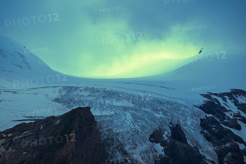 Pasterze glacier in the Hohe Tauern Nature Park at the foot of the Grossglockner, Fusch, Salzburg, Austria