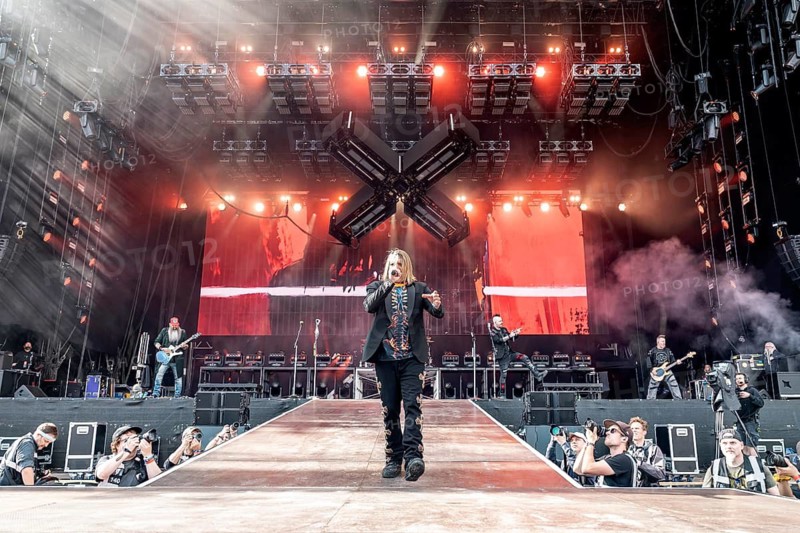 Singer Matt Walst from the Canadian rock band Three Days Grace live on the Utopia Stage during the Rock im Park Festival on the Zeppelin Field in Nuremberg, Germany on June 5, 2026